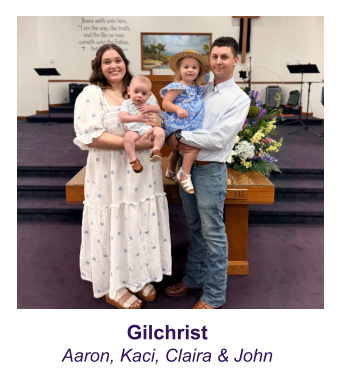 Gilchrist Aaron, Kaci, Claira & John